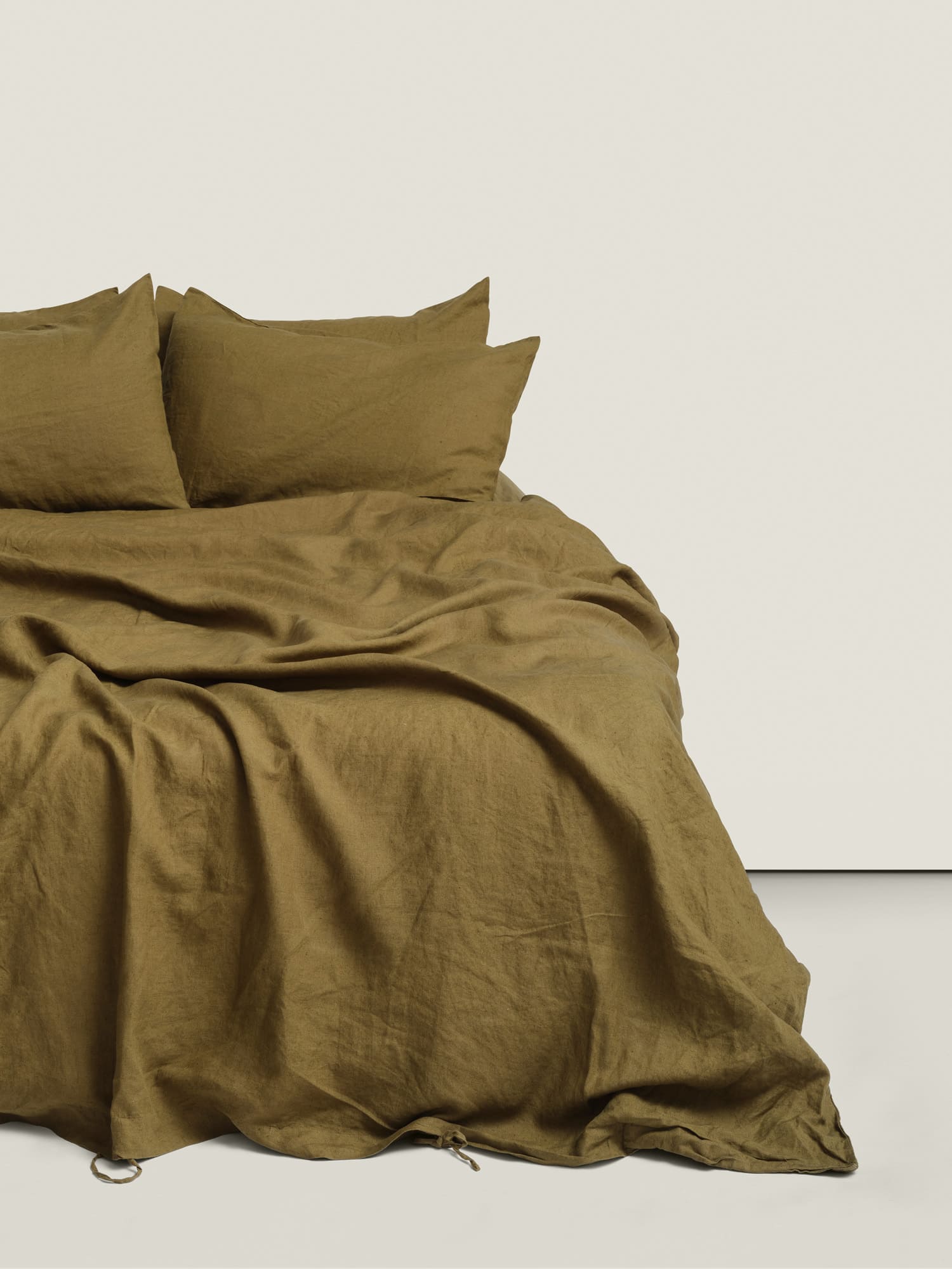 duvet cover in olive