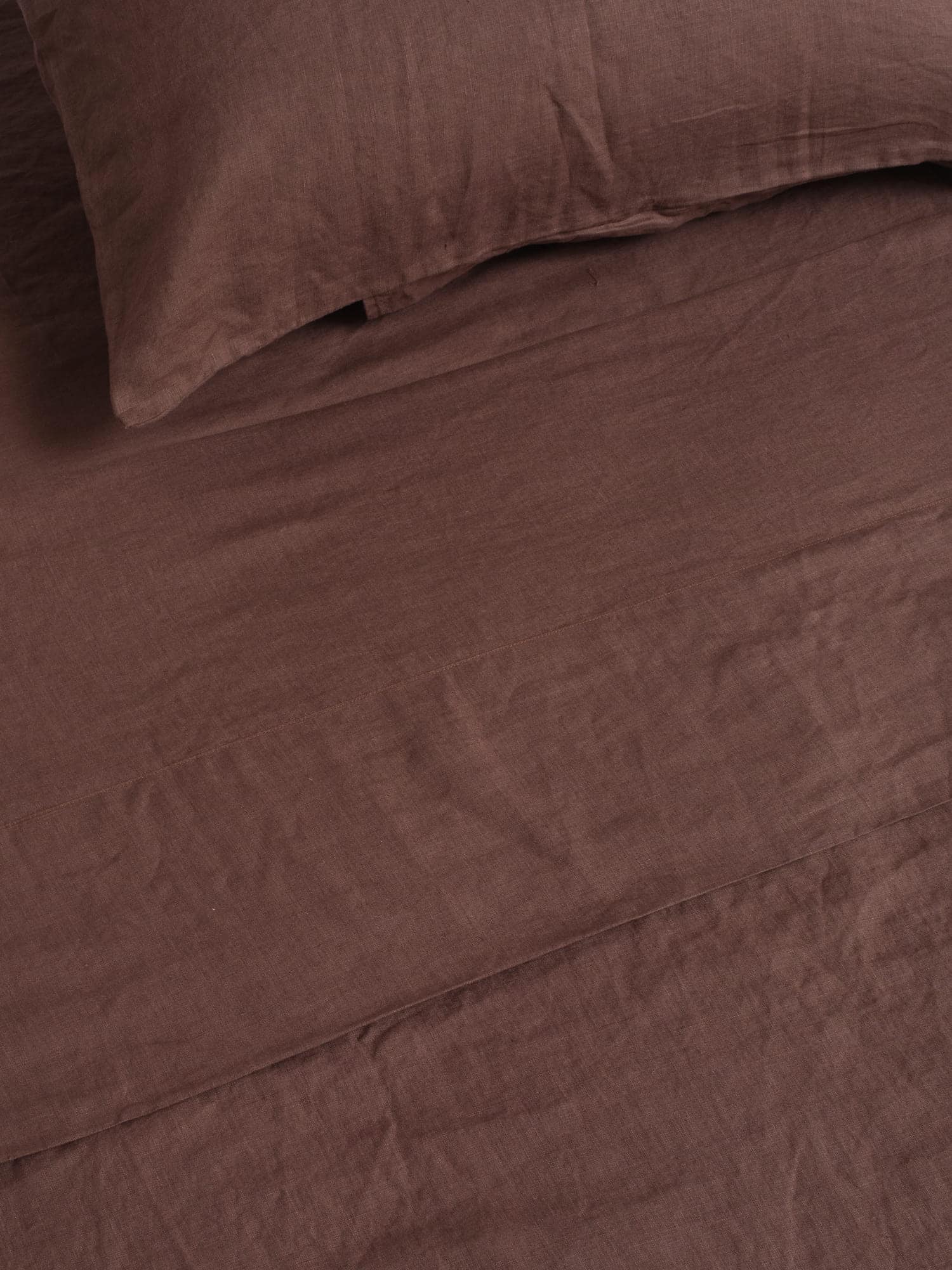 Linen Duvet cover in chocolate