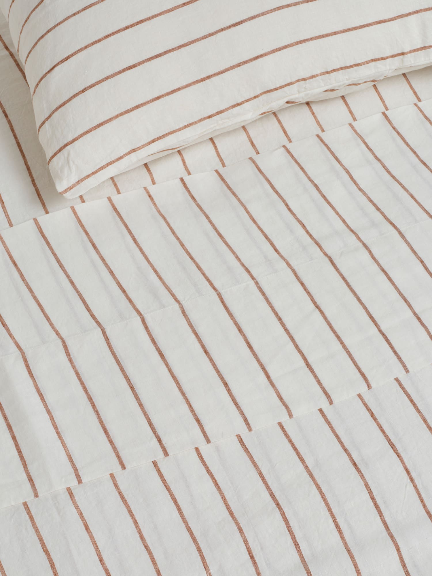 pillowcase in tobacco stripes