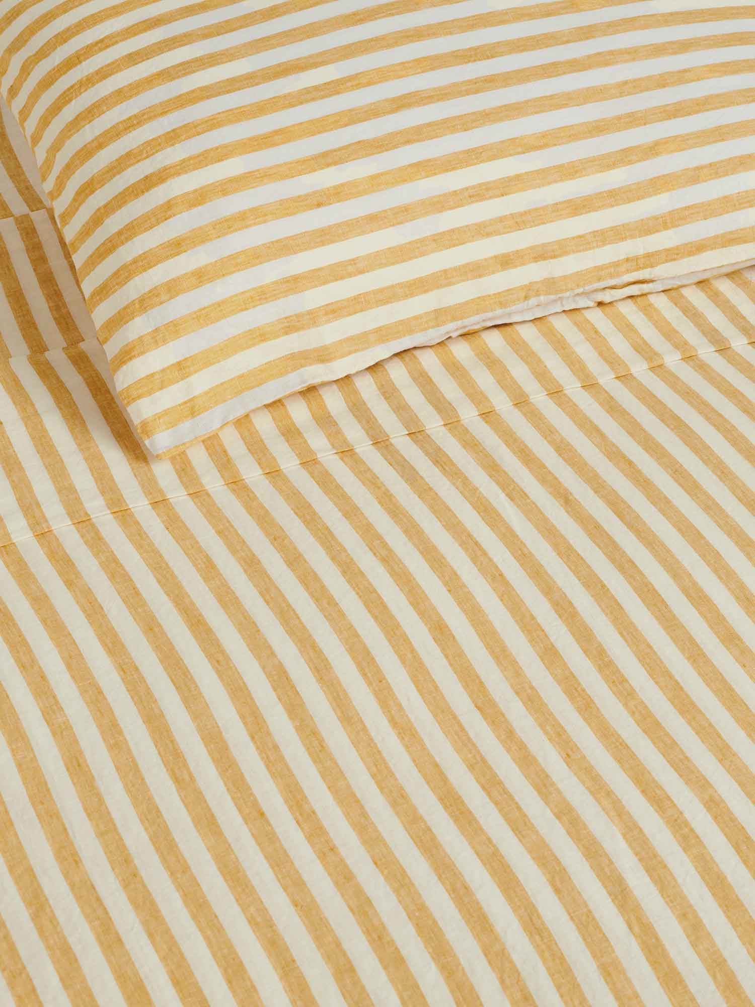 Duvet Cover in Yellow Stripes | 100% French Linen – Carlotta+Gee