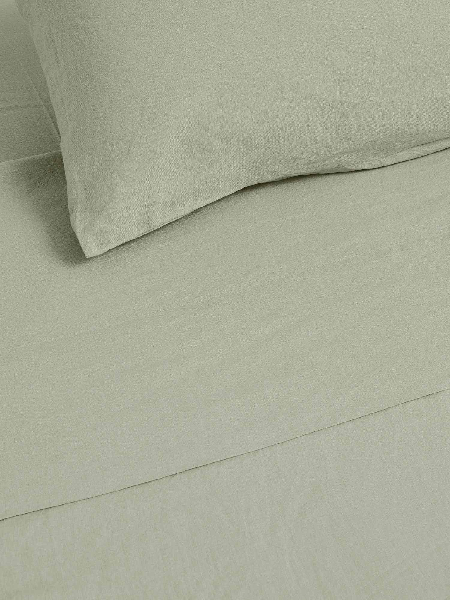 flat sheet in sage